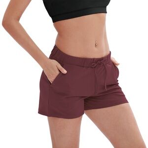 Women's Athletic Maroon Shorts